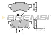 BP2396 Sada brzdových platničiek kotúčovej brzdy BREMSI
