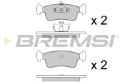 BP2398 Sada brzdových platničiek kotúčovej brzdy BREMSI