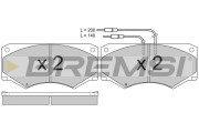 BP2416 Sada brzdových platničiek kotúčovej brzdy BREMSI