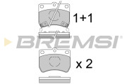 BP2429 Sada brzdových platničiek kotúčovej brzdy BREMSI