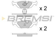 BP2456 Sada brzdových platničiek kotúčovej brzdy BREMSI