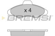 BP2462 Sada brzdových platničiek kotúčovej brzdy BREMSI