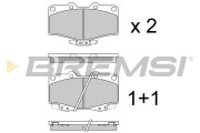 BP2463 Sada brzdových platničiek kotúčovej brzdy BREMSI