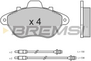 BP2465 Sada brzdových platničiek kotúčovej brzdy BREMSI