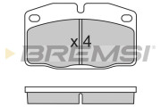 BP2487 Sada brzdových platničiek kotúčovej brzdy BREMSI