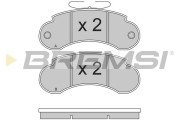 BP2490 Sada brzdových platničiek kotúčovej brzdy BREMSI