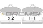 BP2502 Sada brzdových platničiek kotúčovej brzdy BREMSI