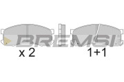 BP2504 Sada brzdových platničiek kotúčovej brzdy BREMSI