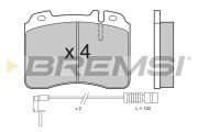 BP2506 Sada brzdových platničiek kotúčovej brzdy BREMSI