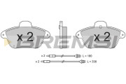 BP2521 Sada brzdových platničiek kotúčovej brzdy BREMSI