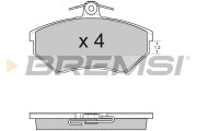 BP2531 Sada brzdových platničiek kotúčovej brzdy BREMSI