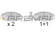 BP2543 Sada brzdových platničiek kotúčovej brzdy BREMSI