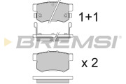 BP2544 Sada brzdových platničiek kotúčovej brzdy BREMSI