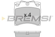 BP2554 Sada brzdových platničiek kotúčovej brzdy BREMSI