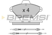 BP2564 Sada brzdových platničiek kotúčovej brzdy BREMSI