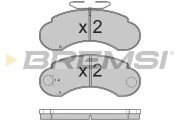 BP2566 Sada brzdových platničiek kotúčovej brzdy BREMSI