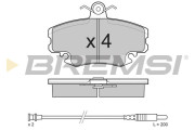 BP2590 Sada brzdových platničiek kotúčovej brzdy BREMSI