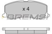 BP2596 Sada brzdových platničiek kotúčovej brzdy BREMSI