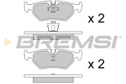 BP2599 Sada brzdových platničiek kotúčovej brzdy BREMSI