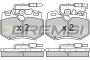BP2603 Sada brzdových platničiek kotúčovej brzdy BREMSI