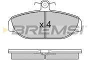 BP2616 Sada brzdových platničiek kotúčovej brzdy BREMSI