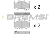 BP2623 Sada brzdových platničiek kotúčovej brzdy BREMSI