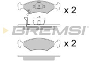 BP2647 Sada brzdových platničiek kotúčovej brzdy BREMSI