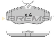 BP2661 Sada brzdových platničiek kotúčovej brzdy BREMSI