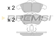 BP2687TR Sada brzdových platničiek kotúčovej brzdy BREMSI