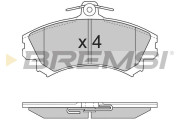 BP2702 Sada brzdových platničiek kotúčovej brzdy BREMSI