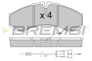 BP2706 Sada brzdových platničiek kotúčovej brzdy BREMSI