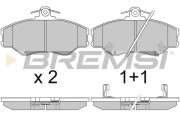 BP2708 Sada brzdových platničiek kotúčovej brzdy BREMSI