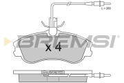 BP2711 Sada brzdových platničiek kotúčovej brzdy BREMSI