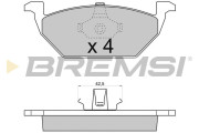 BP2712 Sada brzdových platničiek kotúčovej brzdy BREMSI