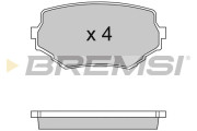 BP2713 Sada brzdových platničiek kotúčovej brzdy BREMSI