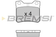 BP2728 Sada brzdových platničiek kotúčovej brzdy BREMSI