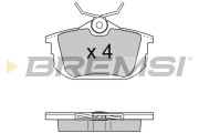 BP2742 Sada brzdových platničiek kotúčovej brzdy BREMSI