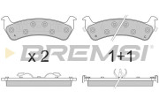 BP2747 Sada brzdových platničiek kotúčovej brzdy BREMSI