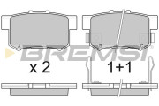 BP2750 Sada brzdových platničiek kotúčovej brzdy BREMSI