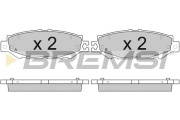 BP2753 Sada brzdových platničiek kotúčovej brzdy BREMSI