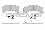 BP2782 Sada brzdových platničiek kotúčovej brzdy BREMSI