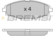 BP2804 Sada brzdových platničiek kotúčovej brzdy BREMSI