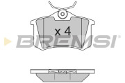 BP2806 Sada brzdových platničiek kotúčovej brzdy BREMSI