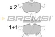 BP2811 Sada brzdových platničiek kotúčovej brzdy BREMSI