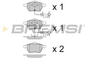 BP2816 Sada brzdových platničiek kotúčovej brzdy BREMSI