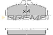 BP2821 Sada brzdových platničiek kotúčovej brzdy BREMSI