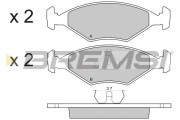 BP2822 Sada brzdových platničiek kotúčovej brzdy BREMSI