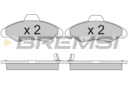 BP2827 Sada brzdových platničiek kotúčovej brzdy BREMSI