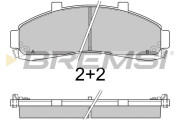 BP2829 Sada brzdových platničiek kotúčovej brzdy BREMSI
