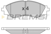 BP2833 Sada brzdových platničiek kotúčovej brzdy BREMSI